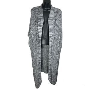 NWT Torrid Cardigan Sweater Womens 2 Gray Open Front Airy Crochet Knit Longline